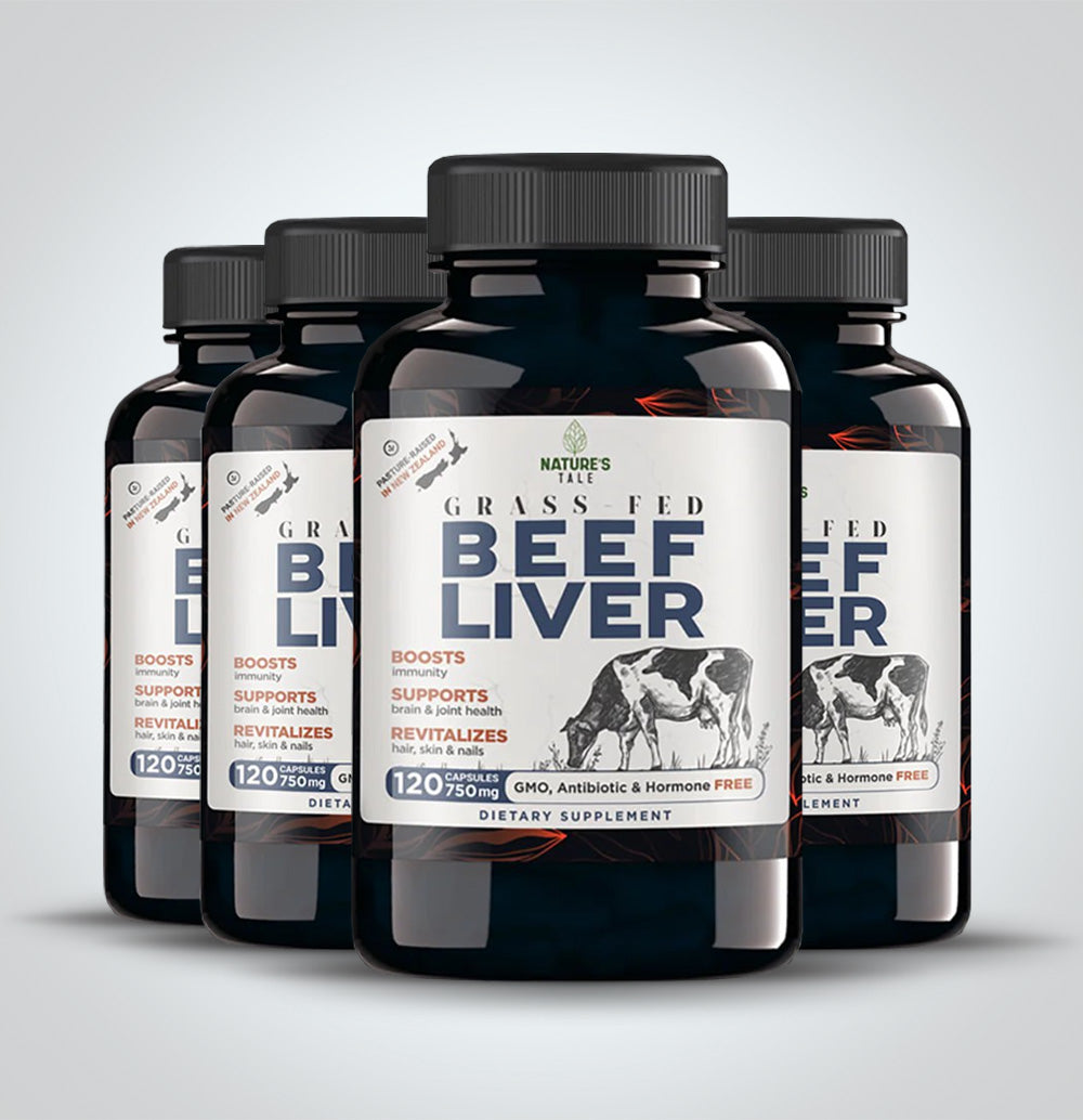 4 Bottles Grass Fed Beef Liver - 20% OFF